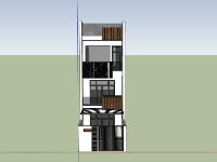 nhà 3 tầng,nhà phố hiện đại,phối cảnh nhà phố,file sketchup nhà phố