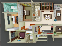 sketchup nội thất,Thiết kế nội thất,mẫu thiết kế nội thất tầng 1,model su nội thất