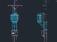 Bản vẽ quy trình thi công đường dây lắp đặt bộ đà và lắp đặt trạm biến áp kiểu trạm ngồi