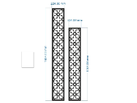 Vách ngăn cắt cnc họa tiết hoa 2 kích thước