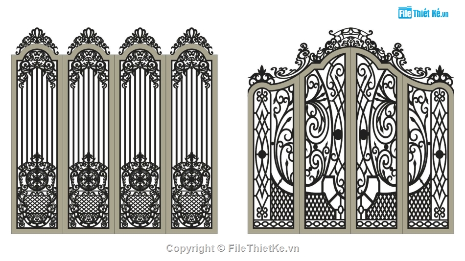 cổng 4 cánh cnc,file cnc cổng 4 cánh,mẫu cổng 4 cánh