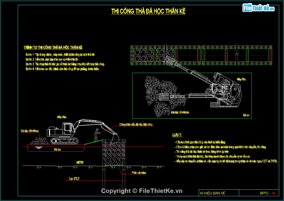 Biện pháp thi công,BPTC kè biển,kè biển