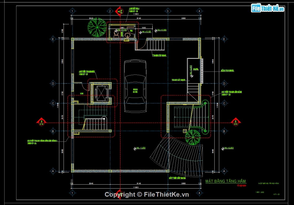 cad biệt thự,thiết kế biệt thự đầy đủ,biệt thự 3 tầng,file cad biệt thự 3 tầng