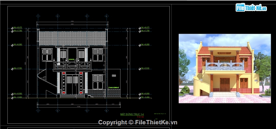 thiết kế nhà 2 tầng,thiết kế nhà thờ,nhà thờ họ