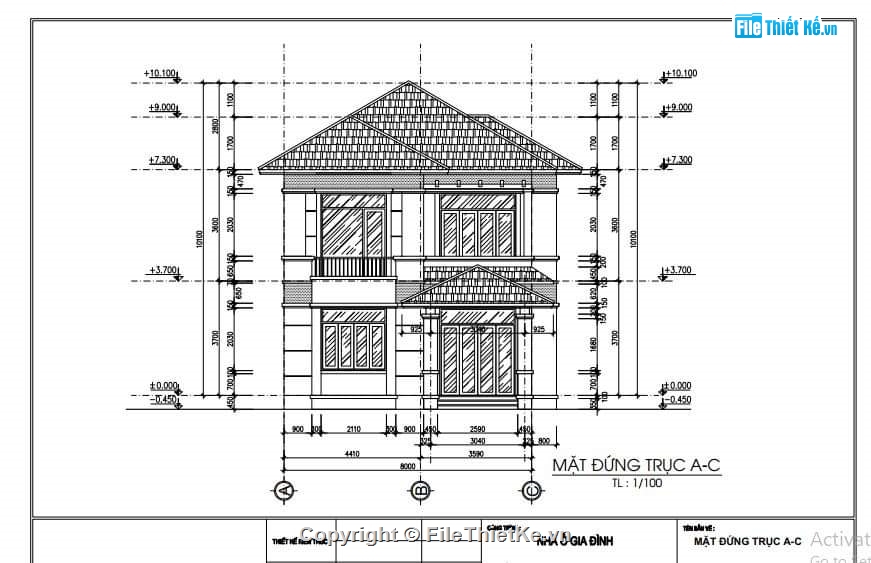 Biệt thự 2 tầng 8x12m,File cad biệt thự 2 tầng,biệt thự 2 tầng file autocad,bản vẽ biệt thự 2 tầng,biệt thự 2 tầng file cad