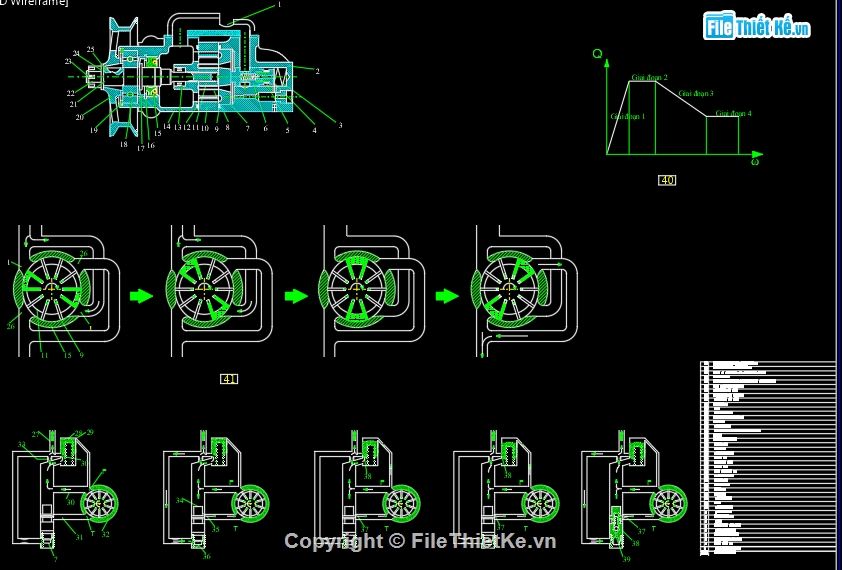 autocad cơ khí động cơ maz 500,bản vẽ cơ động cơ maz 500,cad hộp số xe cơ giới,cơ khí động cơ xe maz 500