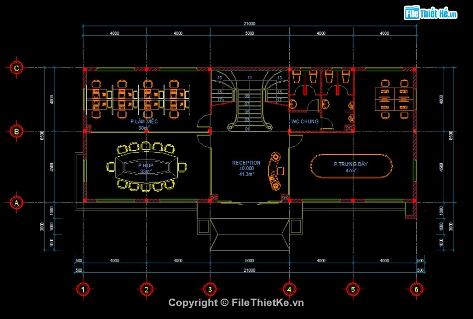 Nhà văn phòng file cad,Nhà ăn và nhà văn phòng,Nhà văn phòng 8.5x21m,Nhà ăn 10x18m,File cad nhà văn phòng