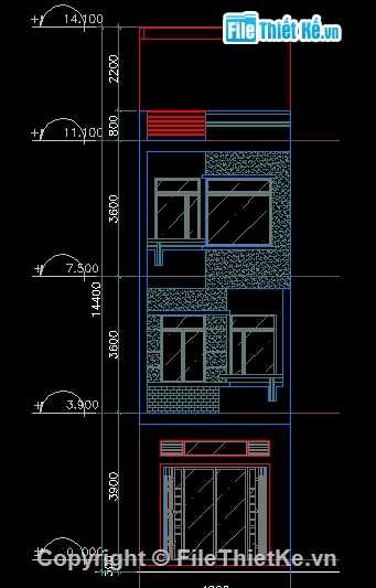 Thiết kế nhà phố,Bản vẽ nhà phố,nhà phố 4 x 20m,nhà phố đẹp