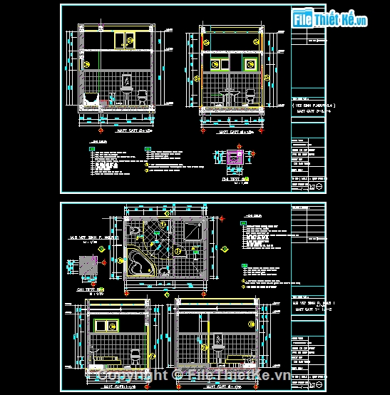 Biệt thự,Biệt thự kích thước 14x18m,Bản vẽ kiến trúc biệt thự