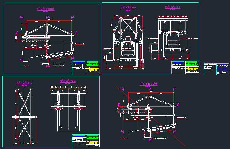 Bản vẽ,Biện pháp thi công,bản vẽ biện pháp,thi công cầu Mây