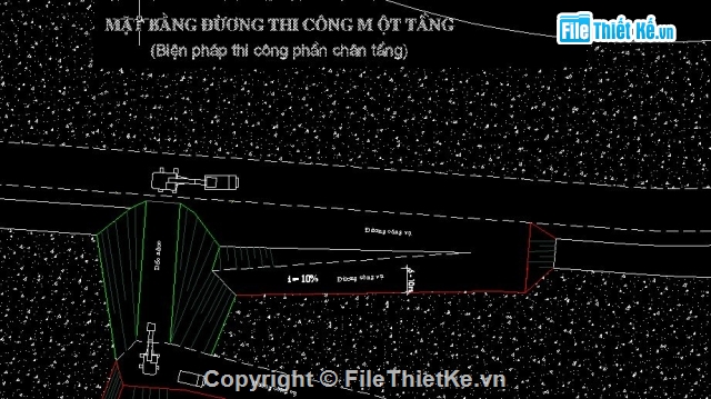 bản vẽ biện pháp thi công,Biện pháp thi công,Bản vẽ biện pháp thi công dốc nước