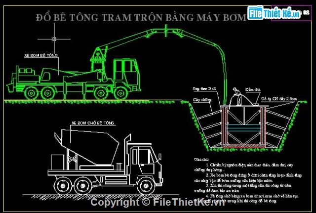 bản vẽ biện pháp thi công,Biện pháp thi công,Bản vẽ biện pháp thi công dốc nước