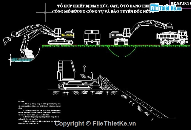 bản vẽ biện pháp thi công,Biện pháp thi công,Bản vẽ biện pháp thi công dốc nước