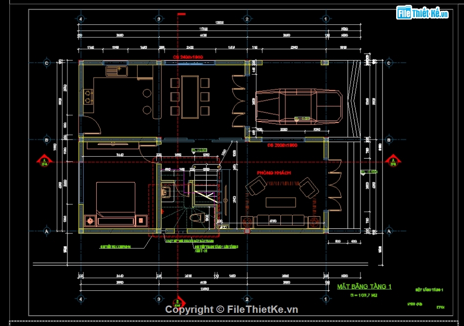 biệt thự hiện đại,biệt thự 2 tầng,bản vẽ cad