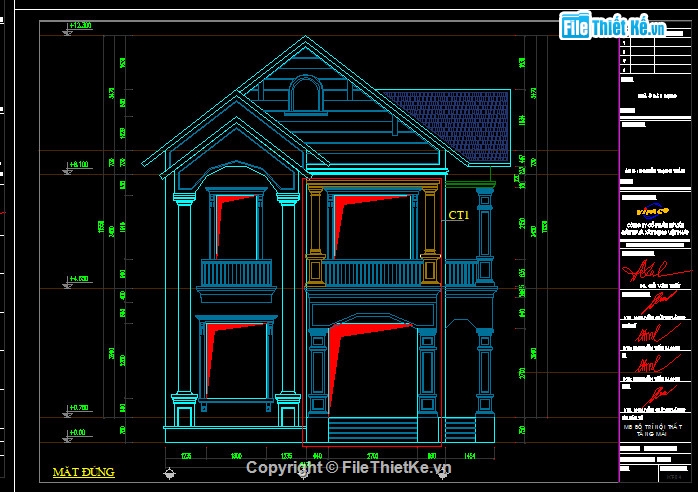 Bản vẽ Biệt thự 2 tầng,hồ sơ biệt thự 2 tầng mái thái,Nhà biệt thự 2 tầng,Biệt thự 2 tầng 8.5x14m,mẫu biệt thự 2 tầng