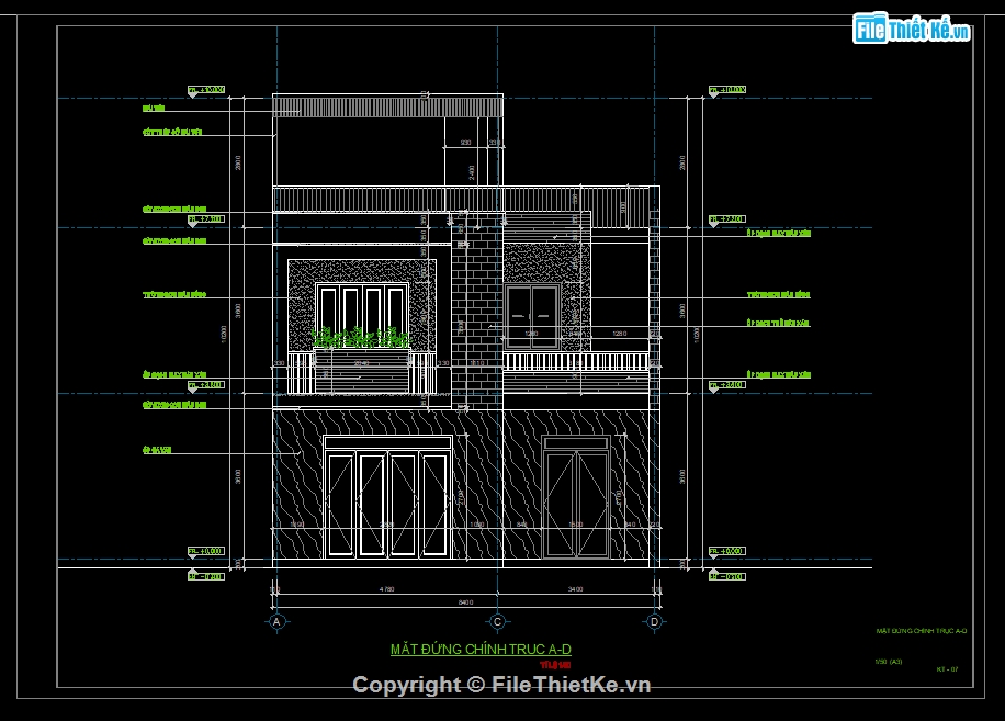 biệt thự hiện đại,bản vẽ cad,kiến trúc biệt thự,kết cấu biệt thự