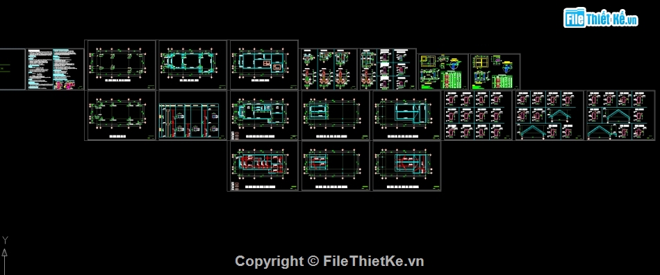 biệt thự 2 tầng,bản vẽ cad,bản vẽ biệt thự