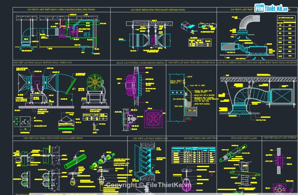 ống gió xoắn,bản vẽ ống gió mạ kẽm,HVAC,điều hòa thông gió,thông gió xưởng
