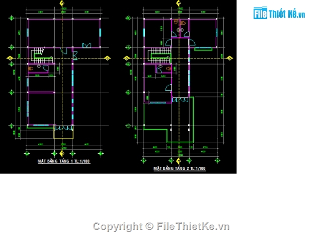 Bản vẽ,Biệt thự,kiến trúc 2 tầng,kiến trúc tầng mái,2 tầng mái thái,kiến trúc  nhà 2 tầng