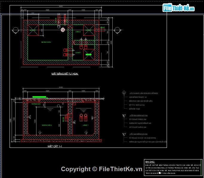 Bản vẽ CAD cấp thoát nước toàn bộ Ngôi nhà dân dụng 1 trệt 2 lầu ...