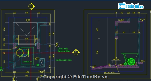 nước thải sinh hoạt,bản vẽ hố rác thải,Hố đựng rác thải sinh,hố rác sinh hoạt