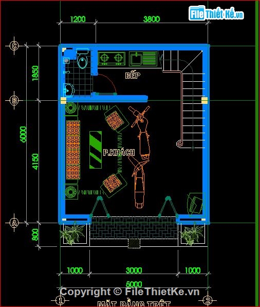 kiến trúc nhà ở,mẫu nhà phố 3.5 tầng,nhà phố kích thước 5 x 6m