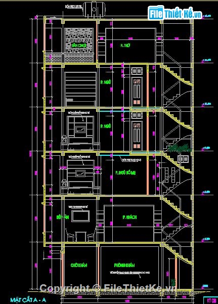 Bản vẽ nhà phố,bản vẽ nhà 6 tầng,điện nước nhà 6 tầng