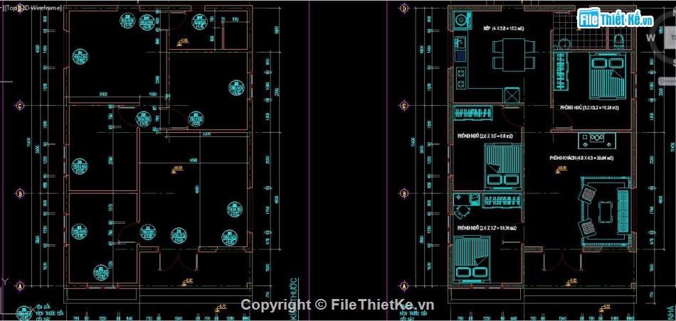 cad biệt thự 1 tầng,File cad biệt thự 1 tầng,Bản vẽ cad biệt thự 1 tầng