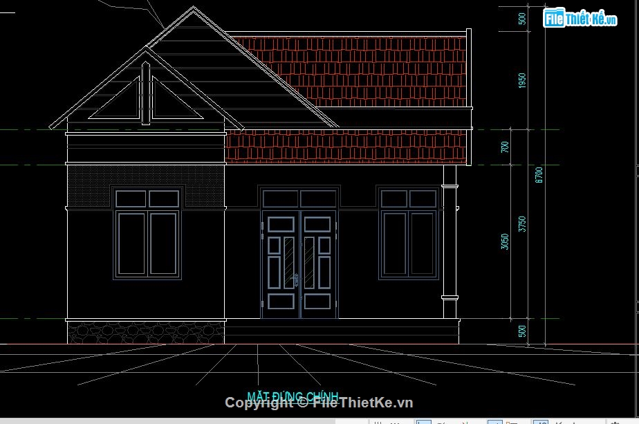 cad biệt thự 1 tầng,File cad biệt thự 1 tầng,Bản vẽ cad biệt thự 1 tầng