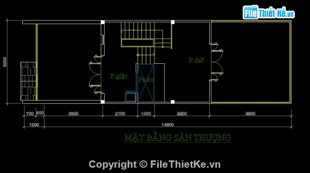 Nhà lệch tầng,nhà 3 tầng,nhà kích thước 5 x 15m