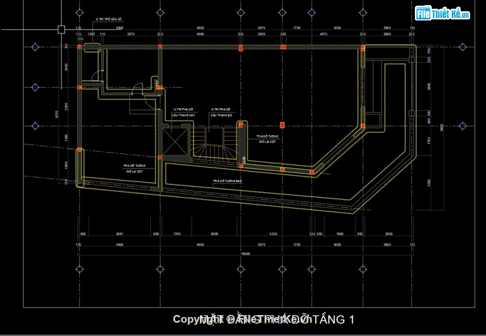 ban ve autocad,ban ve nha pho,nha 2 mat tien,ban ve cai tao,nhà phố 2 mặt tiền