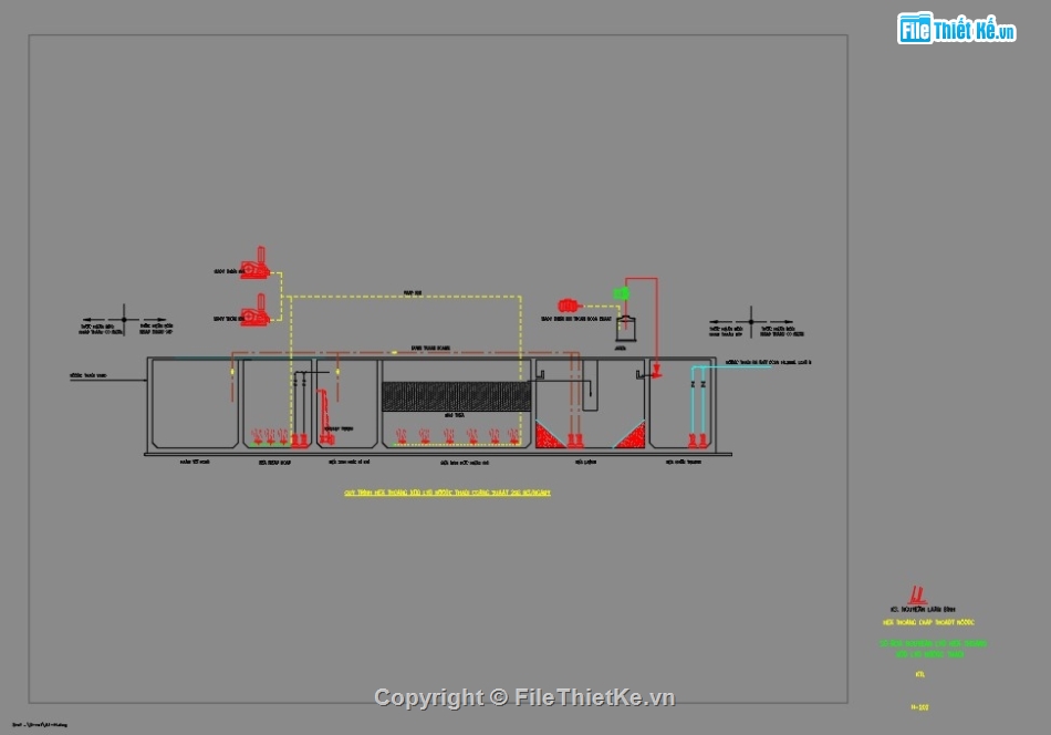 mặt bằng,xử lý nước,chi tiết,BẢN,2 tầng,thiết bị