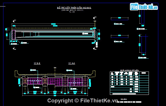 Bản vẽ,Bản vẽ cầu dầm,Bản vẽ dầm I