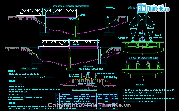 Bản vẽ,Bản vẽ cầu dầm,Bản vẽ dầm I