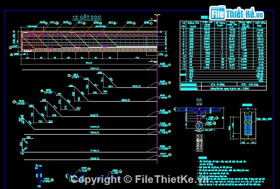 Bản vẽ,Bản vẽ cầu dầm,cầu dầm T 1 nhịp 9m