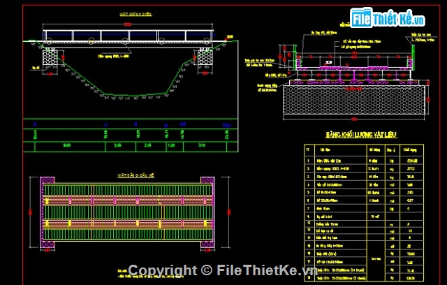 Bản vẽ,Bản vẽ cầu dầm,cầu dầm T 1 nhịp 9m