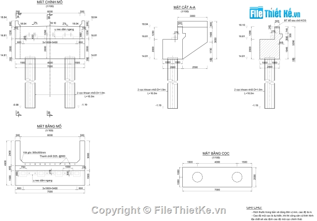 Bản vẽ,Bản vẽ cầu dầm,cầu dầm T,cầu dầm T 2 nhịp 12m