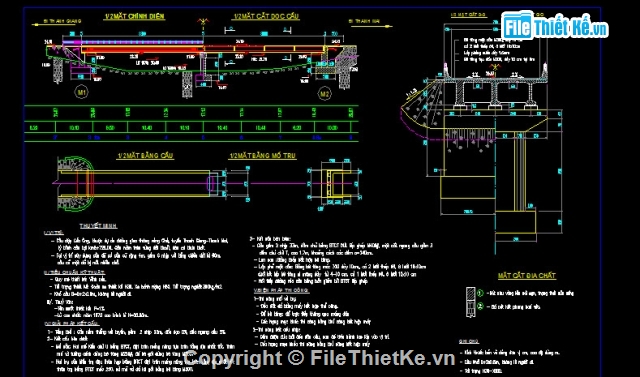 Bản vẽ,Bản vẽ cầu dầm,Bản vẽ dầm T