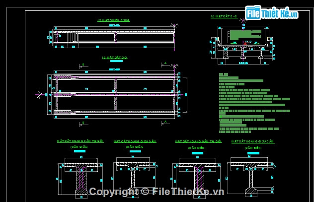 Bản vẽ,Bản vẽ cầu dầm,Bản vẽ dầm T