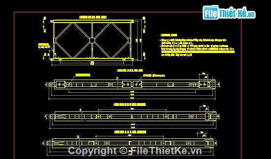 Bản vẽ,cầu bailey,Bản vẽ full,cầu dàn bailey 1 nhịp L= 21m,1 nhịp L= 21m khổ cầu 5m