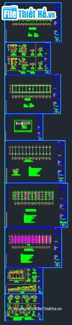 Kết cấu vì kèo 8m,Kết cáu bán kèo 8m,File Autocad kết cấu nhà để xe,Kết cấu nhà xe 8x44m,bản vẽ nhà để xe khung thép,Kết cấu nhà xe khung kèo mái tôn