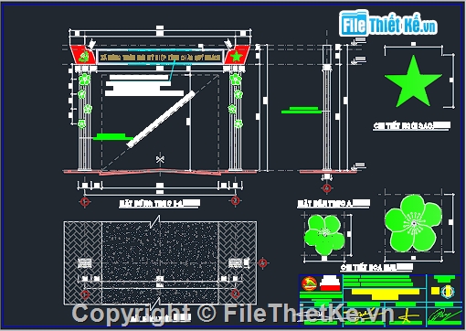 Bản vẽ cổng chào,Bản vẽ cổng chào nông thôn mới,Bản vẽ cổng chào đẹp