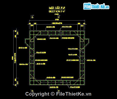 Bản vẽ cống hộp khẩu độ 2.5m x 2.5m,Bản vẽ cống hộp khẩu độ 3m x 3m,Bản vẽ cống hộp