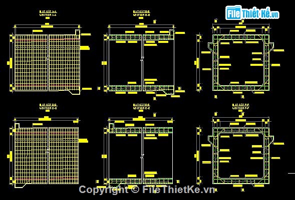 Bản vẽ cống hộp khẩu độ 2.5m x 2.5m,Bản vẽ cống hộp khẩu độ 3m x 3m,Bản vẽ cống hộp