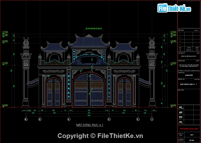 mẫu cổng làng,kiến trúc cổng,cổng nghi môn,Bản vẽ cổng nghi môn,kiến trúc cổng nghi môn
