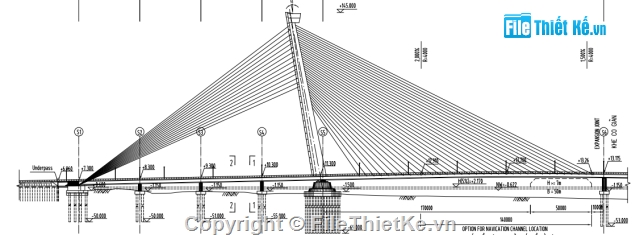 cầu dây văng,thiết kế cầu dây văng,cầu treo dây xiên,cầu đặc biệt,hồ sơ cầu dây,bản vẽ cầu dây