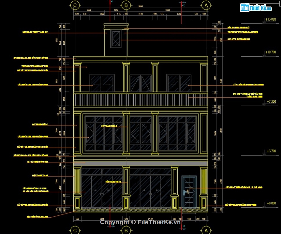 shophouse tân cổ điển,nhà phố tân cổ điển,bản vẽ autocad,shophouse