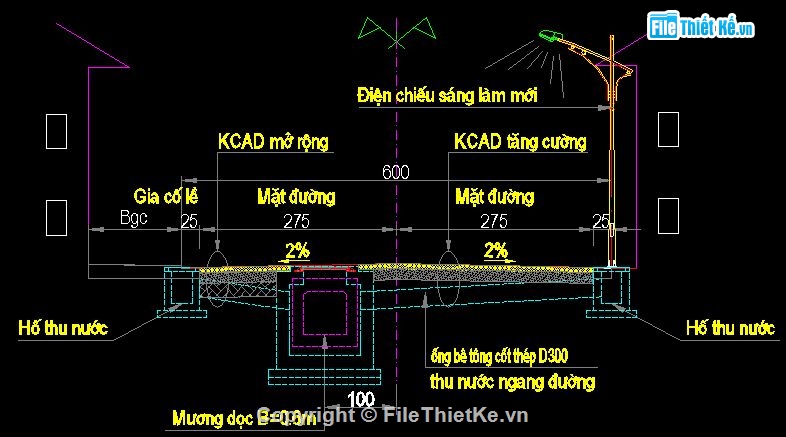 cấp thoát nước,chiếu sáng đường,bản vẽ thoát nước