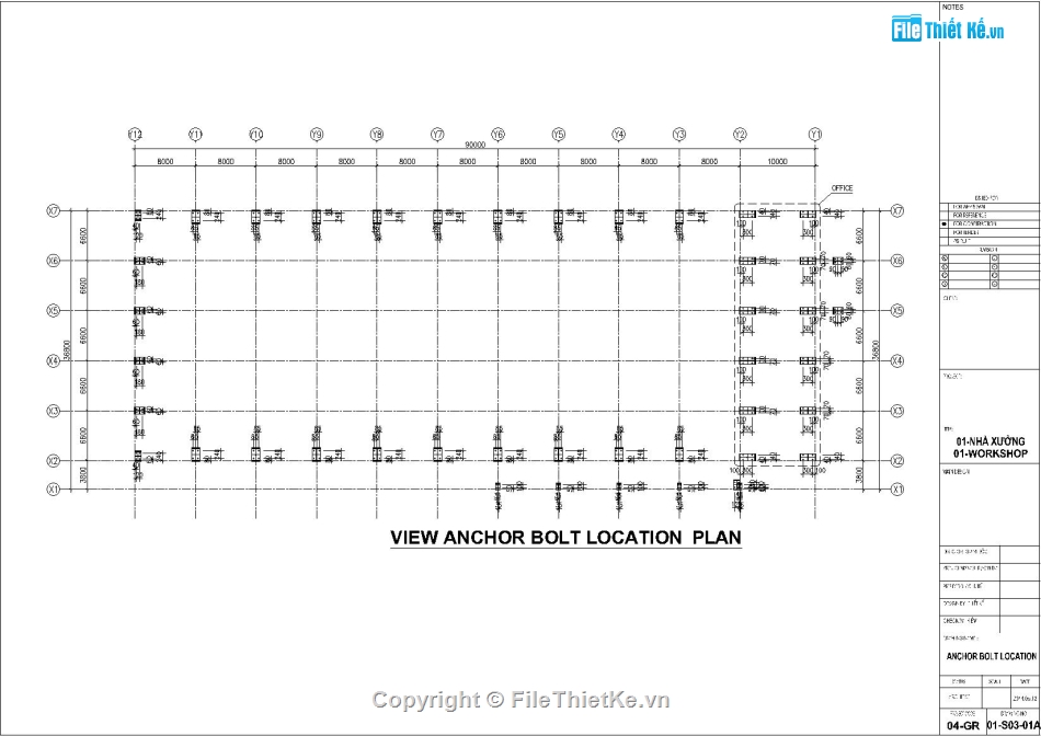 Thiết kế nhà xưởng công nghiệp,Bản vẽ nhà xưởng khung thép,Bản vẽ kết cấu nhà xưởng,File autocad nhà xưởng 33x90m,Bản vẽ nhà kho kết cấu thép,Kết cấu khung thép tiền chế