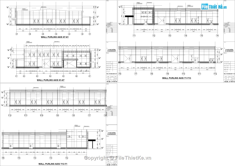 Thiết kế nhà xưởng công nghiệp,Bản vẽ nhà xưởng khung thép,Bản vẽ kết cấu nhà xưởng,File autocad nhà xưởng 33x90m,Bản vẽ nhà kho kết cấu thép,Kết cấu khung thép tiền chế